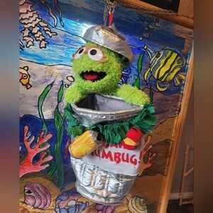 2010 Oscar The Grouch SESAME STREET Christmas Stocking